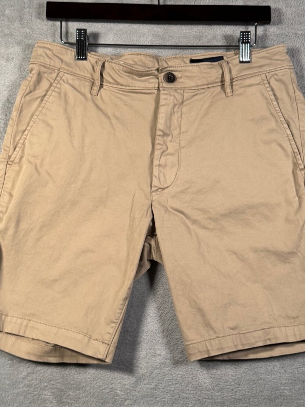 AG Adriano Goldschmied Shorts Mens 33 Khaki Wanderer Chino Stretch